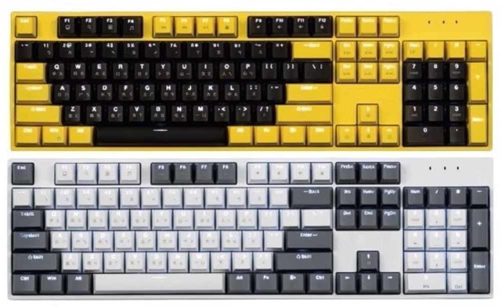 青鍵機械式鍵盤 USB 2.0 灰白/黑黃